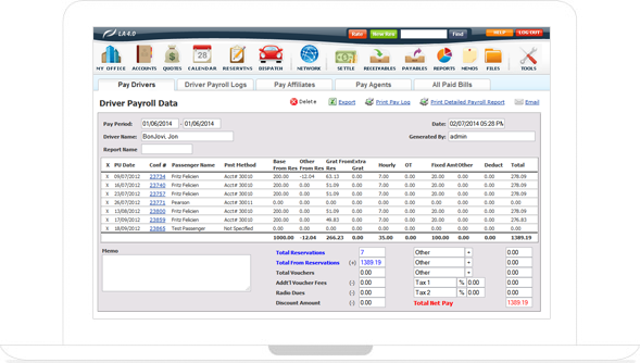 screenshot of Limo Anywhere